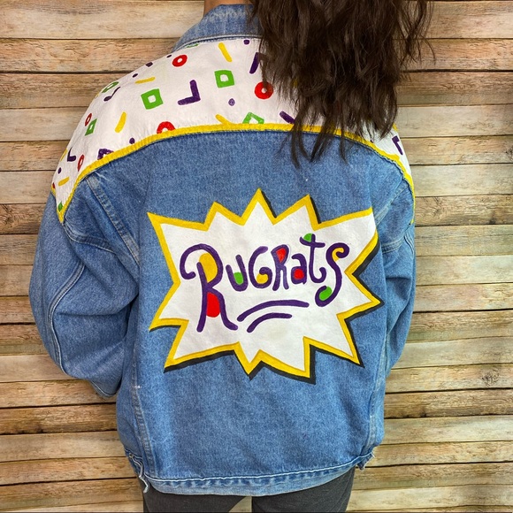 Vintage Other - Handpainted Vintage Rugrats 90s Denim Jean Jacket